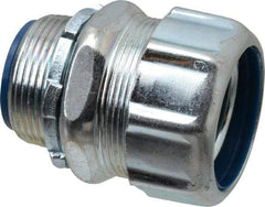 Thomas & Betts - 1-1/4" Trade, Steel Threaded Straight Liquidtight Conduit Connector - Insulated - Industrial Tool & Supply