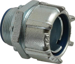 Thomas & Betts - 1-1/2" Trade, Steel Threaded Straight Liquidtight Conduit Connector - Insulated - Industrial Tool & Supply