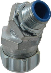 Thomas & Betts - 1/2" Trade, Malleable Iron Threaded Angled Liquidtight Conduit Connector - Insulated - Industrial Tool & Supply