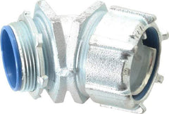 Thomas & Betts - 1-1/2" Trade, Malleable Iron Threaded Angled Liquidtight Conduit Connector - Insulated - Industrial Tool & Supply