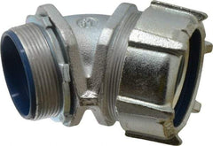 Thomas & Betts - 2" Trade, Malleable Iron Threaded Angled Liquidtight Conduit Connector - Insulated - Industrial Tool & Supply