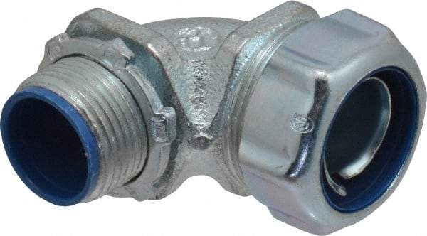 Thomas & Betts - 3/4" Trade, Malleable Iron Threaded Angled Liquidtight Conduit Connector - Insulated - Industrial Tool & Supply