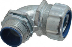 Thomas & Betts - 1" Trade, Malleable Iron Threaded Angled Liquidtight Conduit Connector - Insulated - Industrial Tool & Supply