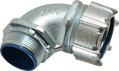 Thomas & Betts - 1-1/2" Trade, Malleable Iron Threaded Angled Liquidtight Conduit Connector - Insulated - Industrial Tool & Supply