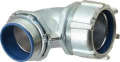 Thomas & Betts - 2" Trade, Malleable Iron Threaded Angled Liquidtight Conduit Connector - Insulated - Industrial Tool & Supply