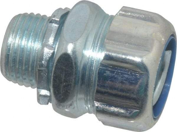 Thomas & Betts - 1/2" Trade, Steel Threaded Straight Liquidtight Conduit Connector - Noninsulated - Industrial Tool & Supply