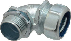 Thomas & Betts - 1" Trade, Malleable Iron Threaded Angled Liquidtight Conduit Connector - Noninsulated - Industrial Tool & Supply