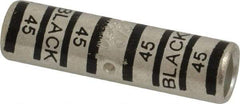 Thomas & Betts - 2/0 AWG Compatible, Noninsulated, Crimp-On Butt Splice Terminal - 2 Wire Entries, Copper Contacts, Tin Contact Plating, 2.13" OAL, Black - Industrial Tool & Supply