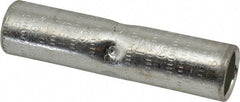 Thomas & Betts - 300mm Wire Size Compatible, Noninsulated, Crimp-On Butt Splice Terminal - 2 Wire Entries, Copper Contacts, Tin Contact Plating, 3-1/2" OAL, White - Industrial Tool & Supply
