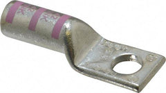 Thomas & Betts - 1/0 AWG Noninsulated Compression Connection Rectangle Ring Terminal - 3/8" Stud, 2.23" OAL x 3/4" Wide, Tin Plated Copper Contact - Industrial Tool & Supply