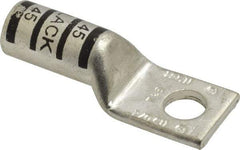 Thomas & Betts - 2/0 AWG Noninsulated Compression Connection Square Ring Terminal - 3/8" Stud, 2.28" OAL x 0.83" Wide, Tin Plated Copper Contact - Industrial Tool & Supply