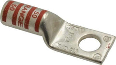 Thomas & Betts - 3/0 AWG Noninsulated Compression Connection Square Ring Terminal - 1/2" Stud, 2.7" OAL x 0.92" Wide, Tin Plated Copper Contact - Industrial Tool & Supply