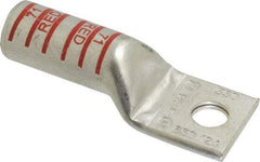 Thomas & Betts - 350 kcmil Wire Noninsulated Compression Connection Square Ring Terminal - 1/2" Stud, 3.68" OAL x 1.36" Wide, Tin Plated Copper Contact - Industrial Tool & Supply