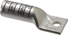 Thomas & Betts - 500 kcmil Wire Noninsulated Compression Connection Square Ring Terminal - 1/2" Stud, 4-1/4" OAL x 1.61" Wide, Tin Plated Copper Contact - Industrial Tool & Supply