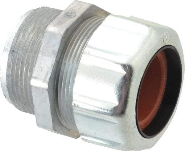 Thomas & Betts - 1 to 1-3/16" Cable Capacity, Liquidtight, Straight Strain Relief Cord Grip - 1-1/2 NPT Thread, 3-1/16" Long, Zinc - Industrial Tool & Supply
