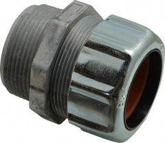 Thomas & Betts - 1-3/16 to 1-3/8" Cable Capacity, Liquidtight, Straight Strain Relief Cord Grip - 1-1/2 NPT Thread, 3-1/16" Long, Zinc - Industrial Tool & Supply
