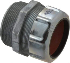 Thomas & Betts - 1-5/8 to 1-7/8" Cable Capacity, Liquidtight, Straight Strain Relief Cord Grip - 2 NPT Thread, 3-1/2" Long, Zinc - Industrial Tool & Supply