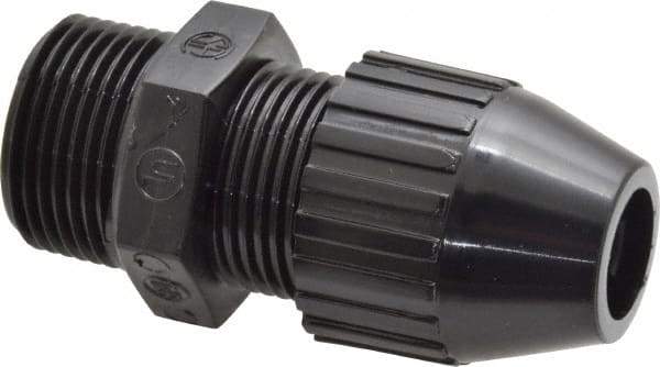 Thomas & Betts - 0.4 to 0.56" Cable Capacity, Liquidtight, Straight Strain Relief Cord Grip - 3/4 Thread, 2.7" Long, Nylon - Industrial Tool & Supply