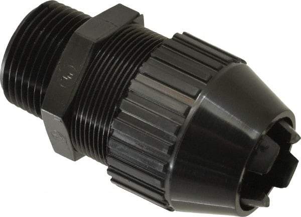 Thomas & Betts - 0.66 to 0.78" Cable Capacity, Liquidtight, Straight Strain Relief Cord Grip - 1 Thread, 3.3" Long, Nylon - Industrial Tool & Supply
