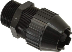 Thomas & Betts - 0.66 to 0.78" Cable Capacity, Liquidtight, Straight Strain Relief Cord Grip - 1 Thread, 3.3" Long, Nylon - Industrial Tool & Supply
