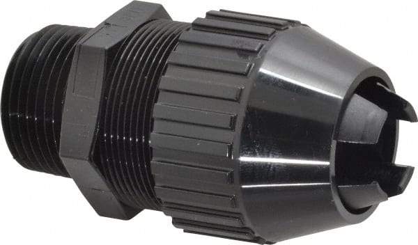 Thomas & Betts - 0.77 to 0.895" Cable Capacity, Liquidtight, Straight Strain Relief Cord Grip - 1 Thread, 3.3" Long, Nylon - Industrial Tool & Supply