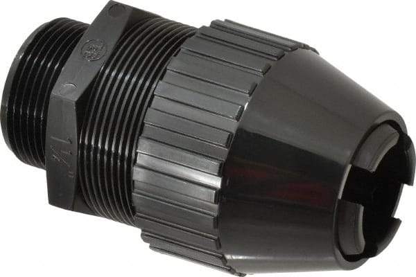 Thomas & Betts - 0.89 to 1.09" Cable Capacity, Liquidtight, Straight Strain Relief Cord Grip - 1-1/4 Thread, 4.2" Long, Nylon - Industrial Tool & Supply