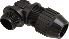 Thomas & Betts - 0.66 to 0.78" Cable Capacity, Liquidtight, Elbow Strain Relief Cord Grip - 3/4 Thread, Nylon - Industrial Tool & Supply