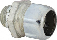 Thomas & Betts - 1/2" Trade, Malleable Iron Compression Straight Rigid/Intermediate (IMC) Conduit Connector - Noninsulated - Industrial Tool & Supply