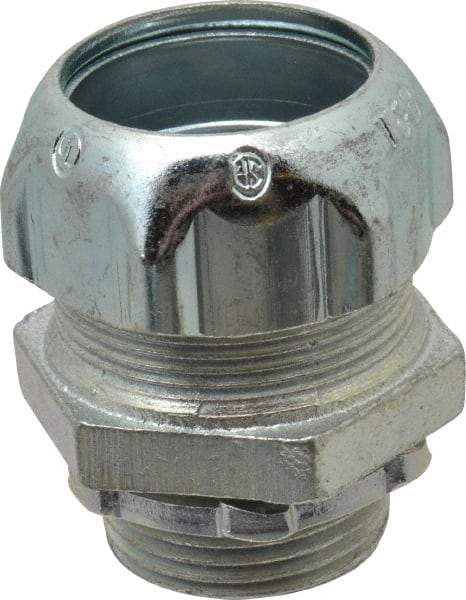 Thomas & Betts - 3/4" Trade, Malleable Iron Compression Straight Rigid/Intermediate (IMC) Conduit Connector - Noninsulated - Industrial Tool & Supply