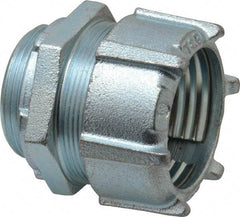 Thomas & Betts - 1-1/2" Trade, Malleable Iron Compression Straight Rigid/Intermediate (IMC) Conduit Connector - Noninsulated - Industrial Tool & Supply
