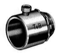 Thomas & Betts - 4" Trade, Malleable Iron Set Screw Straight Rigid/Intermediate (IMC) Conduit Connector - Insulated - Industrial Tool & Supply