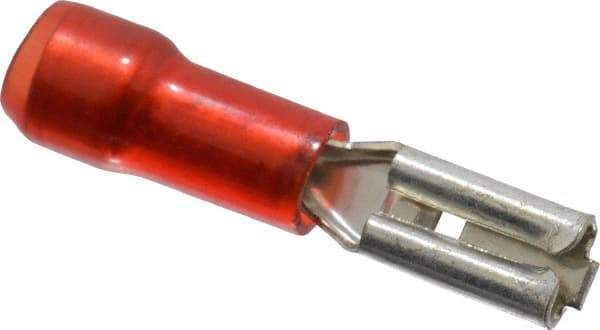 Thomas & Betts - 22 to 18 AWG, Nylon, Fully Insulated, Female Wire Disconnect - 0.11 Inch Wide Tab, Red, RoHS Compliant, UL 94 V-2 - Industrial Tool & Supply