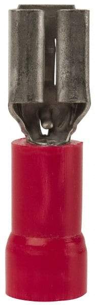 Thomas & Betts - 22 to 18 AWG, Vinyl, Fully Insulated, Female Wire Disconnect - 3/16 Inch Wide Tab, Red, CSA Certified, RoHS Compliant, UL 94 V-0, UL File E66716, UL Listed - Industrial Tool & Supply