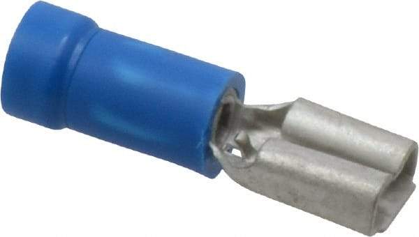 Thomas & Betts - 16 to 14 AWG, Vinyl, Fully Insulated, Female Wire Disconnect - 3/16 Inch Wide Tab, Blue, CSA Certified, RoHS Compliant, UL 94 V-0, UL File E66716, UL Listed - Industrial Tool & Supply