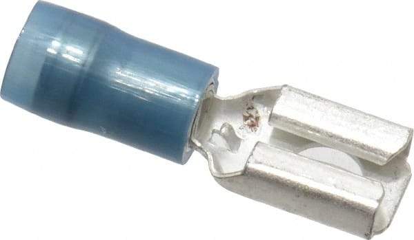 Thomas & Betts - 16 to 14 AWG, Nylon, Fully Insulated, Female Wire Disconnect - 1/4 Inch Wide Tab, Blue, CSA Certified, RoHS Compliant, UL 94 V-2, UL File E66716, UL Listed - Industrial Tool & Supply