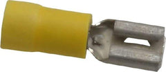 Thomas & Betts - 12 to 10 AWG, Vinyl, Fully Insulated, Female Wire Disconnect - 1/4 Inch Wide Tab, Yellow, CSA Certified, RoHS Compliant, UL 94 V-0, UL File E66716, UL Listed - Industrial Tool & Supply