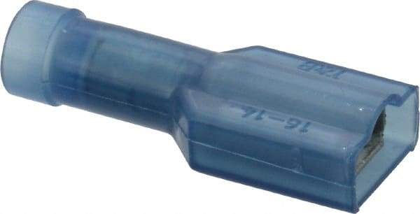 Thomas & Betts - 16 to 14 AWG, Nylon, Fully Insulated, Female Wire Disconnect - 1/4 Inch Wide Tab, Blue, CSA Certified, RoHS Compliant, UL 94 V-2, UL File E66716, UL Listed - Industrial Tool & Supply