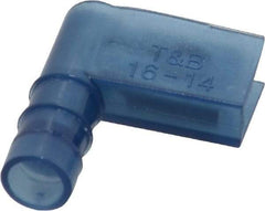 Thomas & Betts - 16 to 14 AWG, Nylon, Fully Insulated, Female Wire Disconnect - 1/4 Inch Wide Tab, Blue, CSA Certified, RoHS Compliant, UL 94 V-2, UL File E66716, UL Listed - Industrial Tool & Supply
