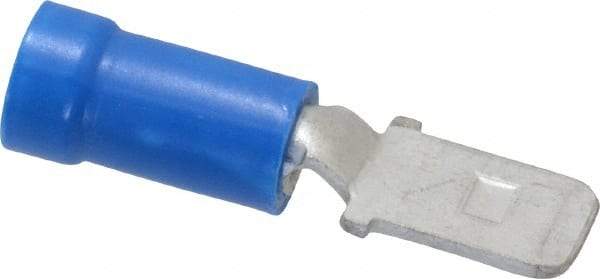 Thomas & Betts - 16 to 14 AWG, Vinyl, Fully Insulated, Male Wire Disconnect - 1/4 Inch Wide Tab, Blue, CSA Certified, RoHS Compliant, UL 94 V-0, UL File E66716, UL Listed - Industrial Tool & Supply