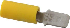 Thomas & Betts - 12 to 10 AWG, Vinyl, Fully Insulated, Male Wire Disconnect - 1/4 Inch Wide Tab, Yellow, CSA Certified, RoHS Compliant, UL 94 V-0, UL File E66716, UL Listed - Industrial Tool & Supply