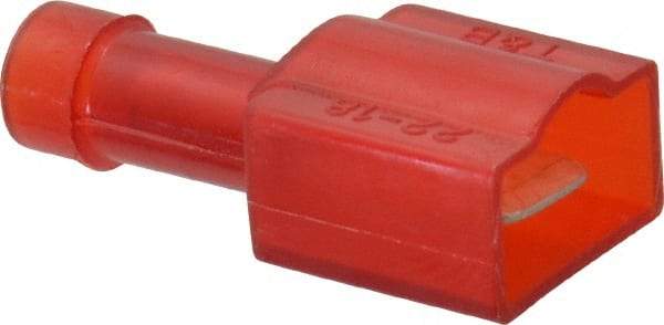 Thomas & Betts - 22 to 18 AWG, Nylon, Fully Insulated, Male Wire Disconnect - 1/4 Inch Wide Tab, Red, CSA Certified, RoHS Compliant, UL 94 V-0, UL File E66716, UL Listed - Industrial Tool & Supply