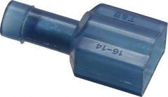 Thomas & Betts - 16 to 14 AWG, Nylon, Fully Insulated, Male Wire Disconnect - 1/4 Inch Wide Tab, Blue, CSA Certified, RoHS Compliant, UL 94 V-0, UL File E66716, UL Listed - Industrial Tool & Supply