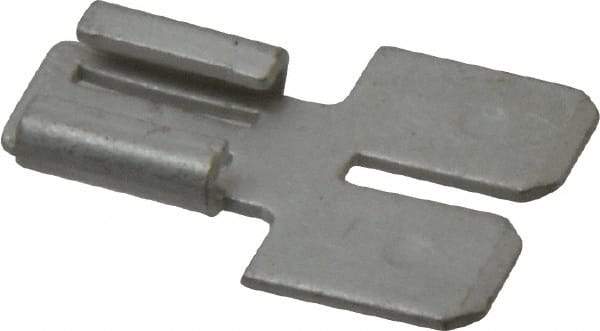 Thomas & Betts - 22 to 18 AWG, Noninsulated, Male Wire Disconnect - Silver, 1/4 Inch Wide Tab, RoHS Compliant, UL 94 V-0 - Industrial Tool & Supply