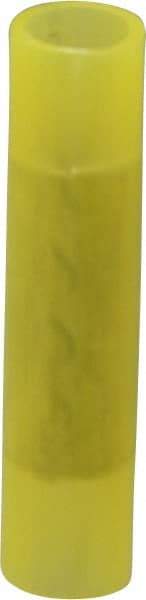 Thomas & Betts - 12 to 10 AWG Compatible, Nylon Fully Insulated, Crimp-On Butt Splice Terminal - 2 Wire Entries, Copper Contacts, Tin Contact Plating, 1.26" OAL, Yellow - Industrial Tool & Supply