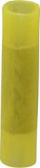 Thomas & Betts - 12 to 10 AWG Compatible, Nylon Fully Insulated, Crimp-On Butt Splice Terminal - 2 Wire Entries, Copper Contacts, Tin Contact Plating, 1.26" OAL, Yellow - Industrial Tool & Supply