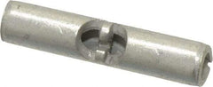 Thomas & Betts - 22 to 18 AWG Compatible, Noninsulated, Crimp-On Butt Splice Terminal - 2 Wire Entries, Copper Contacts, Tin Contact Plating, 0.62" OAL, Red - Industrial Tool & Supply