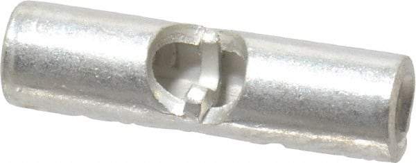 Thomas & Betts - 16 to 14 AWG Compatible, Noninsulated, Crimp-On Butt Splice Terminal - 2 Wire Entries, Copper Contacts, Tin Contact Plating, 0.62" OAL, Blue - Industrial Tool & Supply