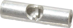 Thomas & Betts - 16 to 14 AWG Compatible, Noninsulated, Crimp-On Butt Splice Terminal - 2 Wire Entries, Copper Contacts, Tin Contact Plating, 0.62" OAL, Blue - Industrial Tool & Supply
