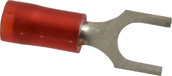 Thomas & Betts - #10 Stud, 22 to 16 AWG Compatible, Partially Insulated, Crimp Connection, Standard Fork Terminal - Industrial Tool & Supply