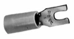 Thomas & Betts - #10 Stud, 18 to 14 AWG Compatible, Partially Insulated, Crimp Connection, Locking Fork Terminal - Industrial Tool & Supply